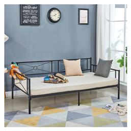 Queen Daybed Καναπές Κρεβάτι Μονό για Στρώμα 90x190cm Μαύρο - Woodwell