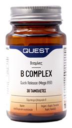 Nutrition Mega B-100 Timed Release 30 ταμπλέτες Quest