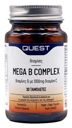 Nutrition Mega B Complex with 1000mg Vitamin C 30 ταμπλέτες Quest