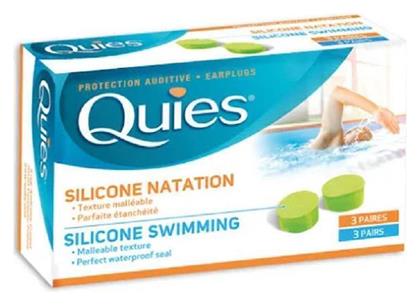 Silicone Swimming Ωτοασπίδες Σιλικόνης για Κολύμβηση 6τμχ σε Πράσινο Χρώμα Quies