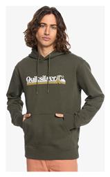 All Lined Up Φούτερ Χακί με Κουκούλα Quiksilver