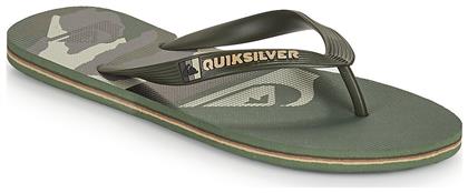 Quiksilver Molokai Panel Flip Flops σε Χακί Χρώμα από το Plus4u