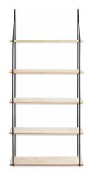 Ράφι Τοίχου Alicante Μαύρο 65x17x138.5cm - Lifa Living