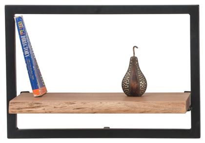 Ράφι Τοίχου Lizard Frame 50x25x35εκ. Μαύρο - Woodwell