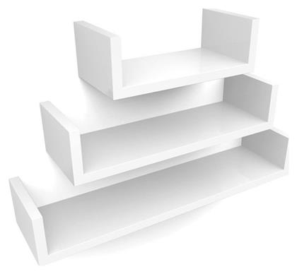 Ράφια Τοίχου 3τμχ 60x15x10εκ. White - Songmics
