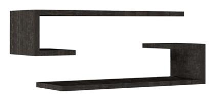 Ράφια Τοίχου Eldo 2τμχ 60x19.6x15εκ. Μαύρη - Pakketo