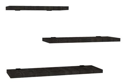 Ράφια Τοίχου Leila Ανθρακί 3τμχ 40x14x2εκ. Pakketo