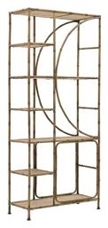Ραφιέρα Δαπέδου Χρυσό - Φυσικό 80x33x183cm - Inart