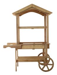 Ραφιέρα Πλαστική με 3 Ράφια Καφέ 108x46x148cm - Beauty Home