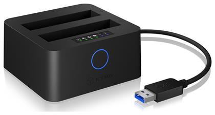 Icy Box IB-2502CL-U3 Docking Station για 2 Σκληρούς Δίσκους SATA 2.5'' με σύνδεση USB 3.0 (60135) RaidSonic