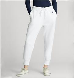 Ralph Lauren Παντελόνι Γυναικείας Φόρμας με Λάστιχο Λευκό από το Cosmos Sport
