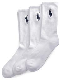 Ανδρικές Μονόχρωμες Κάλτσες Λευκές 3Pack Ralph Lauren
