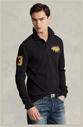 Ανδρική Μπλούζα Polo Μακρυμάνικη Μαύρη Ralph Lauren