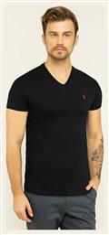 Ανδρικό T-shirt Μαύρο Μονόχρωμο Ralph Lauren