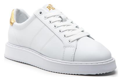 Angeline Γυναικεία Sneakers White/Gold Ralph Lauren