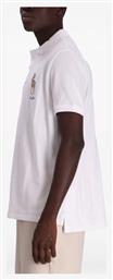 Custom Ανδρικό T-shirt Κοντομάνικο Polo Λευκό Ralph Lauren