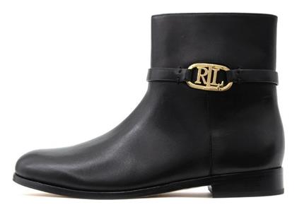 Δερμάτινα Γυναικεία Μποτάκια Μαύρα Ralph Lauren