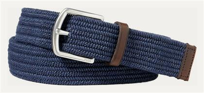 Ελαστική Ανδρική Ζώνη Πλεκτή Μπλε Ralph Lauren