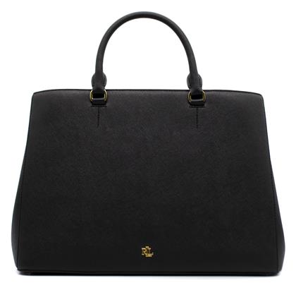 Hanna Γυναικεία Τσάντα Tote Χειρός Μαύρη Ralph Lauren