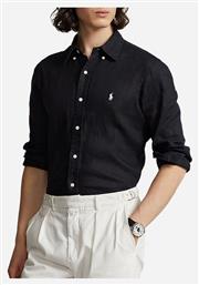 Λινό Πουκάμισο Μαύρο Ralph Lauren