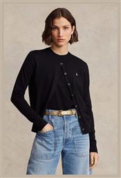 Ralph Lauren Μακριά Γυναικεία Πλεκτή Ζακέτα σε Μαύρο Χρώμα από το Modivo