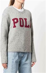 Ralph Lauren Μακρυμάνικο Γυναικείο Πουλόβερ Γκρι από το Maroudas