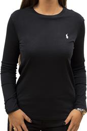 Ralph Lauren Μακρυμάνικο Γυναικείο Top Μαύρο από το Cosmossport