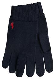 Navy Μπλε Ανδρικά Μάλλινα Γάντια Ralph Lauren