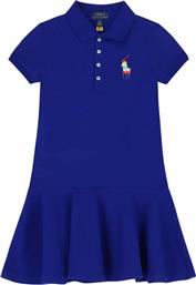 Ralph Lauren Παιδικό Φόρεμα Κοντομάνικο Μπλε