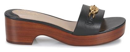 Roxanne Mules με Χοντρό Χαμηλό Τακούνι σε Μαύρο Χρώμα Ralph Lauren