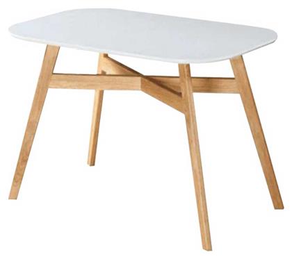 Randy Plus Off Τραπέζι Κουζίνας Ξύλινο Λευκό 120x80x75εκ. Zita Plus