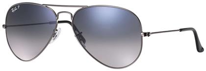 Aviator Γυαλιά Ηλίου με Ασημί Μεταλλικό Σκελετό και Μπλε Ντεγκραντέ Polarized Φακό RB3025 004/78 Ray Ban
