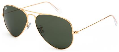 Aviator Γυαλιά Ηλίου με Χρυσό Μεταλλικό Σκελετό και Πράσινο Polarized Φακό RB3025 001/58 Ray Ban