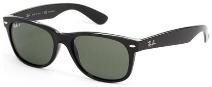 Wayfarer Γυαλιά Ηλίου με Μαύρο Κοκκάλινο Σκελετό και Πράσινο Polarized Φακό RB2132 901/58 Ray Ban