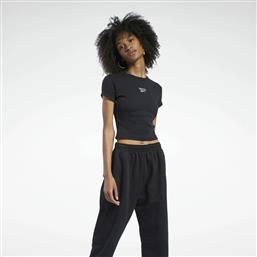 Reebok Classics Κοντομάνικο Crop Top Μαύρο από το Cosmossport