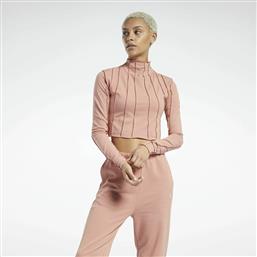 Reebok Classics Lettuce Edge Seam Μακρυμάνικο Crop Top Canyon Coral από το Asos