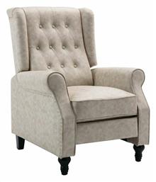 Relax με Υποπόδιο Chester 78x85x104cm Antique Εκρού - Woodwell