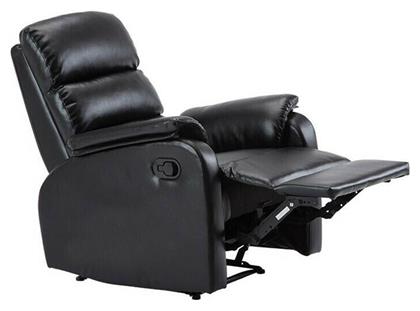 Relax με Υποπόδιο Comfort 79x97x101cm Μαύρη - Woodwell