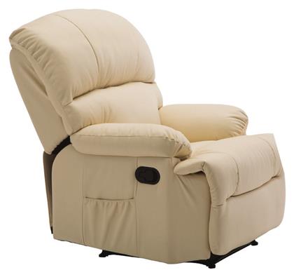 Relax με Υποπόδιο Space 88x93x102cm Μπεζ - Woodwell