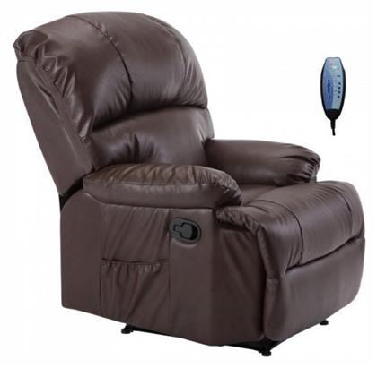 Relax με Υποπόδιο Space 88x93x102cm Καφέ - Woodwell