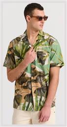 Relaxed Fit Εμπριμέ Tropical Πουκάμισο - Funky Buddha