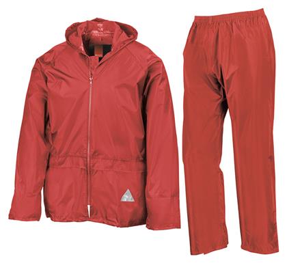 Αδιάβροχο και Αντιανεμικό Ανδρικό Κουστούμι Κόκκινο με Αποσπώμενη Κουκούλα Result