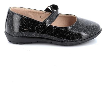 Παιδικές Μπαλαρίνες Ανατομικές με Σκρατς Λουστρίνι Μαύρες Ricco Mondo