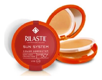 Sun System Uniforming Compact SPF50 Αντηλιακή Πούδρα Rilastil