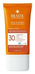 Sun System Velvet Cream SPF30 Αντηλιακή Κρέμα Rilastil