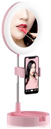 Ring Light Mini G3 16cm 3500-6000K με Επιτραπέζια Βάση Στήριξης και Βάση για Κινητό Pink - OEM