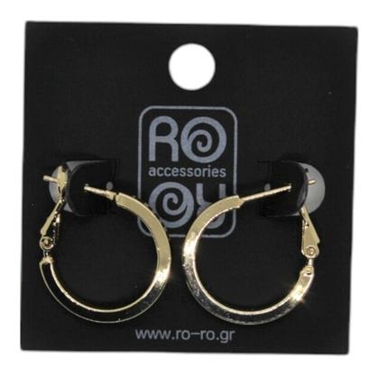 Ro-Ro Accessories Γυναικεία Σκουλαρίκια Κρίκοι από Ατσάλι Επιχρυσωμένα - Ro Ro Accessories