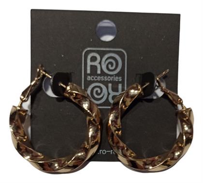 Ro-Ro Accessories Γυναικεία Σκουλαρίκια Κρίκοι από Ατσάλι Επιχρυσωμένα - Ro Ro Accessories