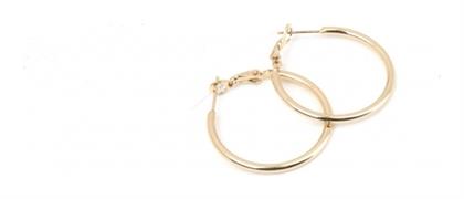 Ro-Ro Accessories Γυναικεία Σκουλαρίκια Κρίκοι από Ατσάλι Επιχρυσωμένα - Ro Ro Accessories