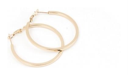 Ro-Ro Accessories Γυναικεία Σκουλαρίκια Κρίκοι από Ατσάλι Επιχρυσωμένα - Ro Ro Accessories